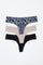 Multi-Color Animal Print Seamless Thong Set