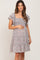 Light Blue Floral Smocked Tiered Maternity Dress