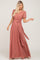 Mauve Swiss Dot Chiffon Maxi Dress