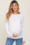 Ivory Basic Long Sleeve Maternity Top