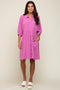 Pink Button Down Collared Dress