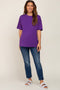 Purple Oversized Basic Maternity Tee