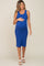 Royal Ribbed Sleeveless Fitted Maternity Dress