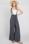 Graphite Washed Woven Suspender Style Jumpsuit