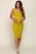 Lime Ribbed Fitted Maternity Midi Dress