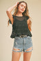 Black Crochet Top
