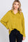 Lime Striped Button Up Top