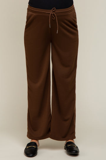Brown Wide Leg Maternity Lounge Pants