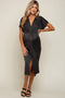 Charcoal Twist Maternity Midi Dress