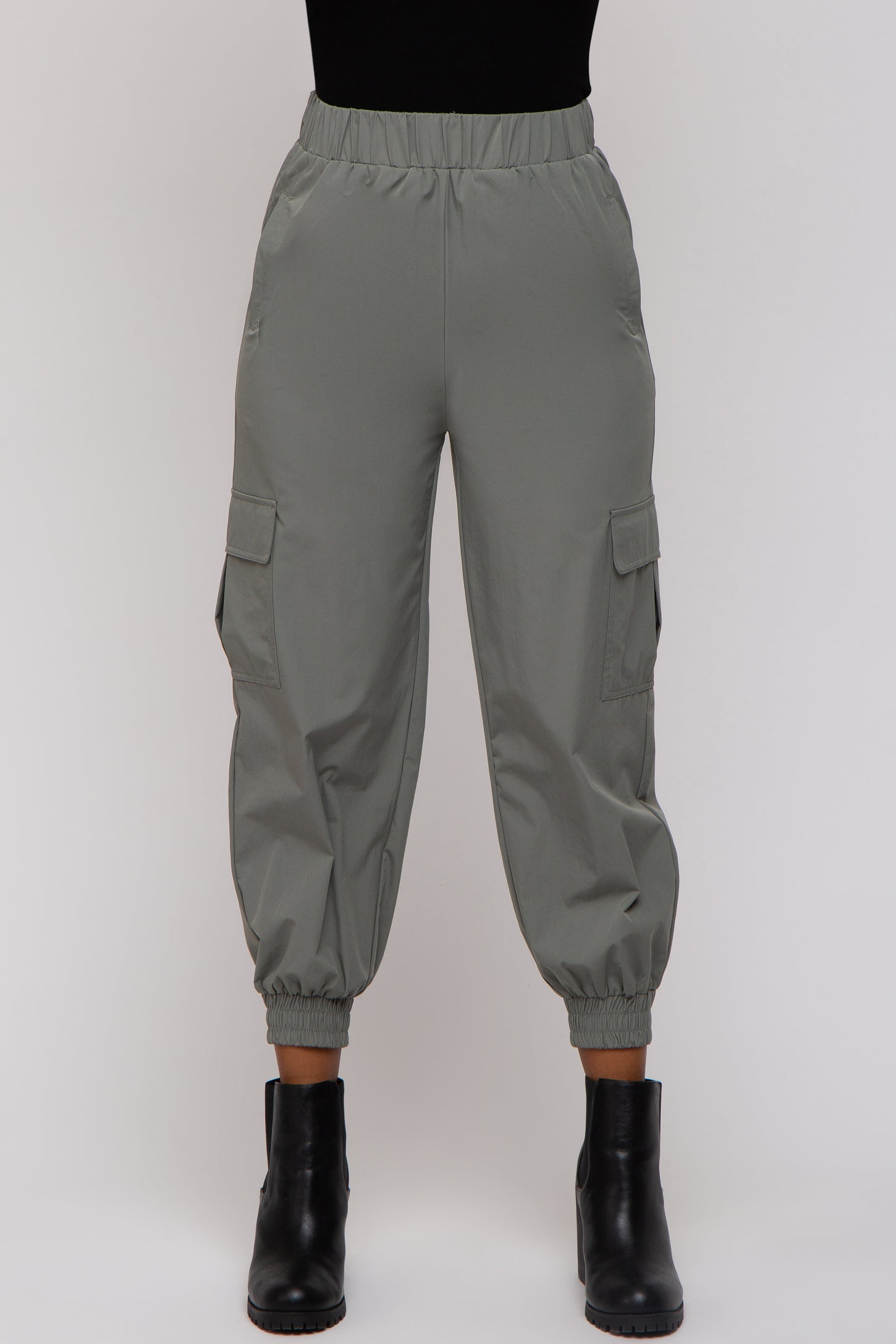 Light Olive Cargo Joggers