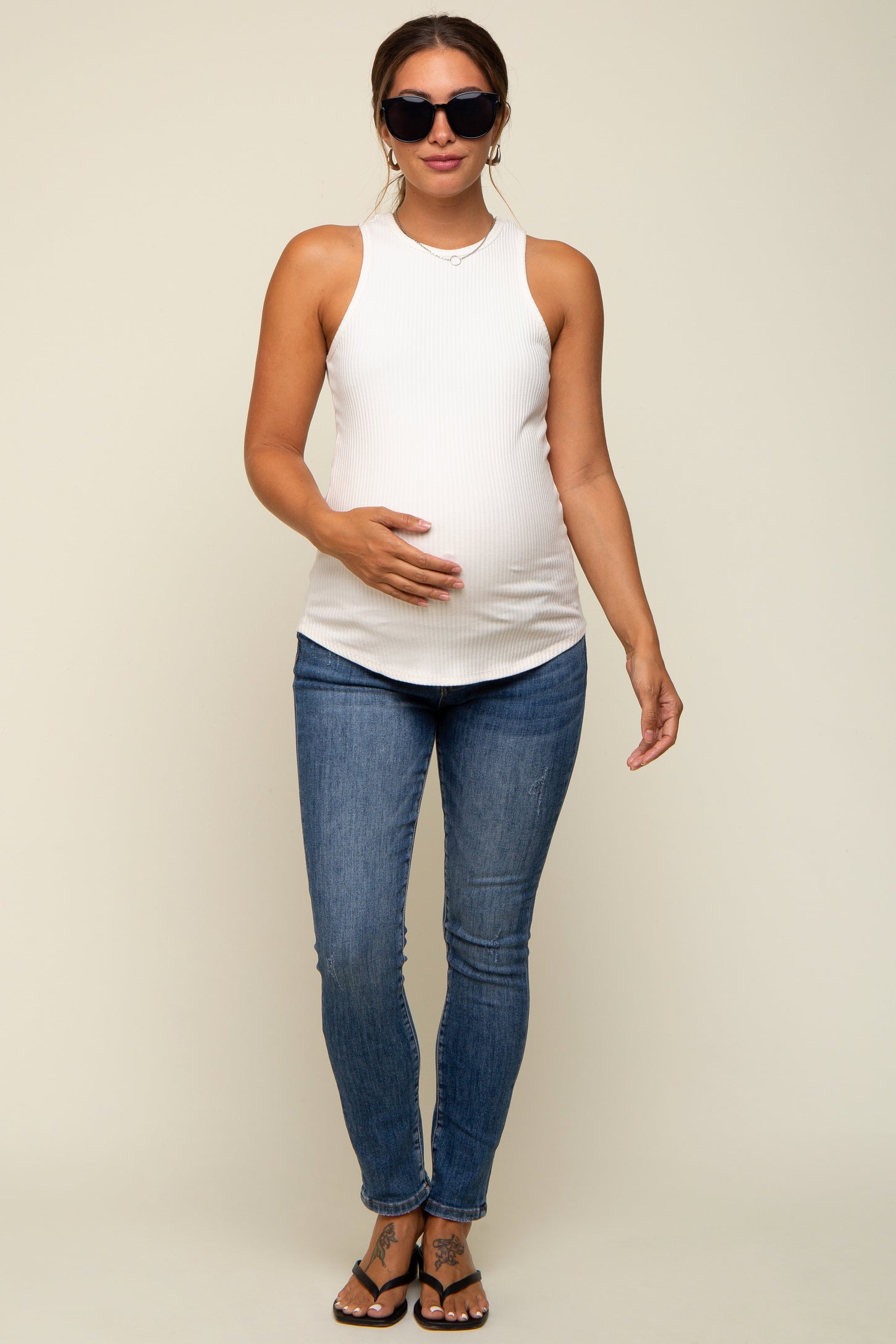 Blue Medium Wash Skinny Jeans