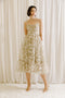 Beige Floral Midi Dress