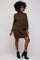 Olive Turtleneck Sweater Mini Dress