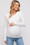 Ivory Long Sleeve Maternity Top