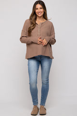 Blue Skinny Crop Maternity Jeans