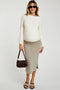 Ivory Soft Knit Long Sleeve Maternity Top