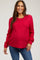 Magenta Knit Pullover Maternity Sweater