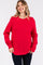 Magenta Knit Pullover Sweater