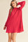 Red Pleated High Neck Mini Dress