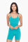 Turquoise Fitted Padded Romper