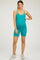 Turquoise Fitted Padded Maternity Romper