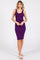 Purple Rib Knit Sleeveless Dress