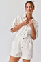 White Romper W/ Elastic Waist